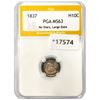 Image 1 : 1837 Seated Liberty Half Dime PGA MS63 No Stars,