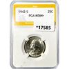 Image 1 : 1942-S Washington Silver Quarter PGA MS64+