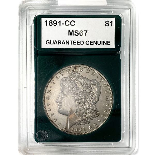 1891-CC Morgan Silver Dollar GG MS67