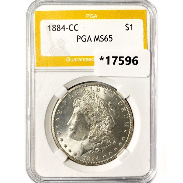 1884-CC Morgan Silver Dollar PGA MS65