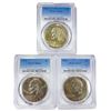 Image 1 : 1974 Set (3) Eisenhower Silver Dollars PCGS MS65