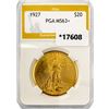 Image 1 : 1927 $20 Gold Double Eagle PGA MS63+