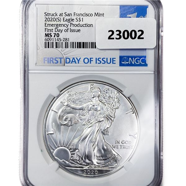 2020(S) ASE NGC MS70 1st Day, Emergency Iss