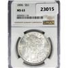 Image 1 : 1896 Morgan Silver Dollar NGC MS63