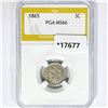 Image 1 : 1865 Nickel Three Cent PGA MS66