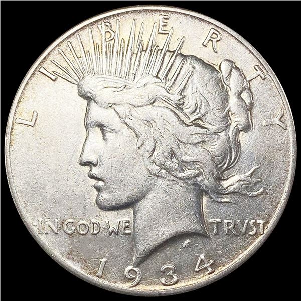 1934-S Silver Peace Dollar NEARLY UNCIRCULATED