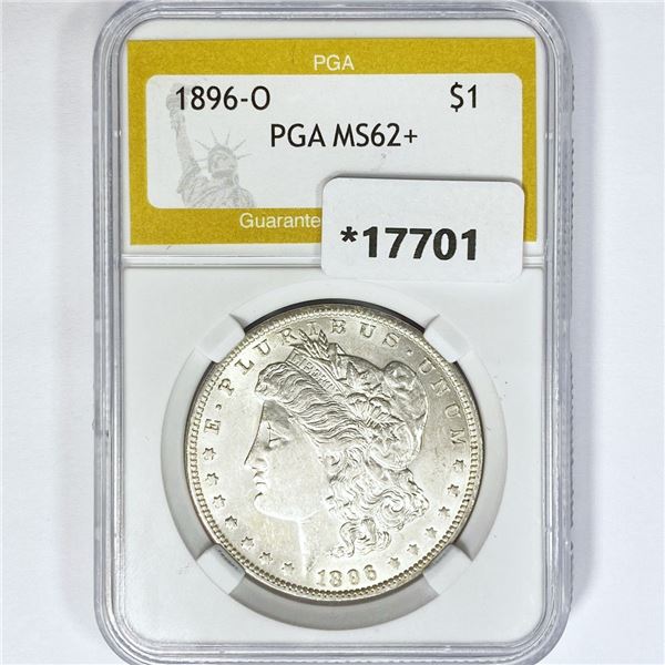 1896-O Morgan Silver Dollar PGA MS62+