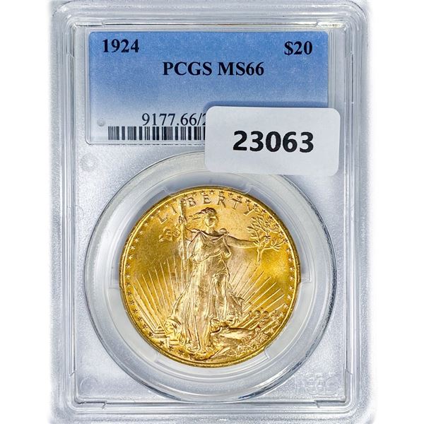 1924 $20 Gold Double Eagle PCGS MS66