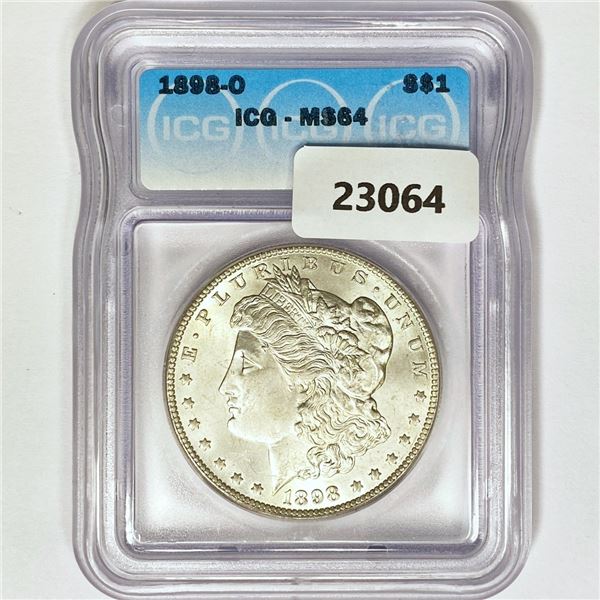 1898-O Morgan Silver Dollar ICG MS64