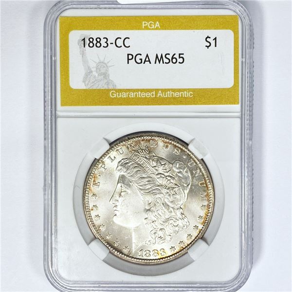 1883-CC Morgan Silver Dollar PGA MS65