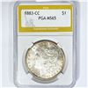 Image 1 : 1883-CC Morgan Silver Dollar PGA MS65