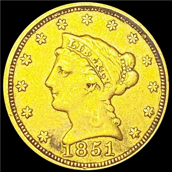 1851 $2.50 Gold Quarter Eagle NICELY CIRCULATED
