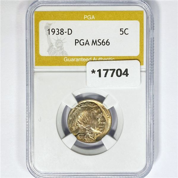 1938-D Buffalo Nickel PGA MS66