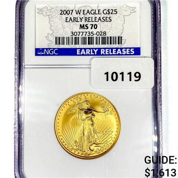 2007-W $25 1/2oz American Gold Eagle NGC MS70