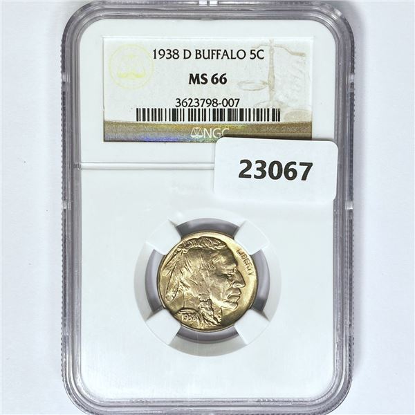 1938-D Buffalo Nickel NGC MS66