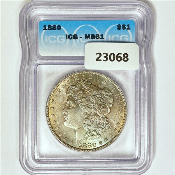 1880 Morgan Silver Dollar ICG MS61