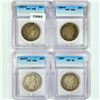 Image 1 : 1893-1904 Set (4) Barber Half Dollar ICG