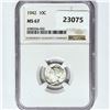 Image 1 : 1942 Mercury Silver Dime NGC MS67