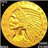Image 1 : 1913-S $5 Gold Half Eagle CHOICE BU