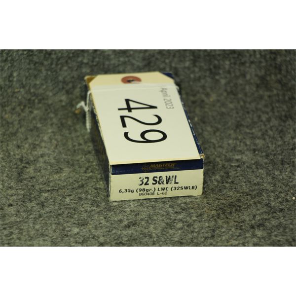 32 S&W Long Ammo GTA Guns and Gear Auctions Inc.