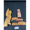 Image 1 : 4 Native Carvings-All Signed, Wolf-Wolf-Bear & Eagle With Salmon, Signed Norman Charlie, Squamish Tr