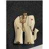 Image 2 : Genuine Ivory Elephant w/22K Gold & Ruby. Excellent Condition Pendants