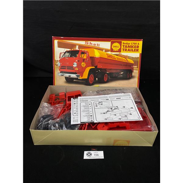 Big Dodge Shell Tanker Trailer Model Kit, Open Box In Bags, 1:25 Scale