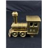 Image 2 : Brass Steam Engine Locomotive Music Box and Newfoundland Railway Spike with Locomotive