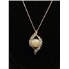 Image 2 : Vintage Sterling Silver Pearl Pendant & Sterling Chain