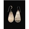 Image 2 : Tested Sterling Silver Native American Signed San Carved Earrings Marked 925 4.5 Grams