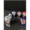 Image 2 : Misc Lot Of Mini Goalie Mask Replicas & Players