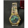 Image 2 : Very Nice Abalone Quartz Watch & Abalone Maple Leaf Pendant Necklace