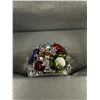 Image 2 : Pretty Rhinestone Ring, Marked Jan