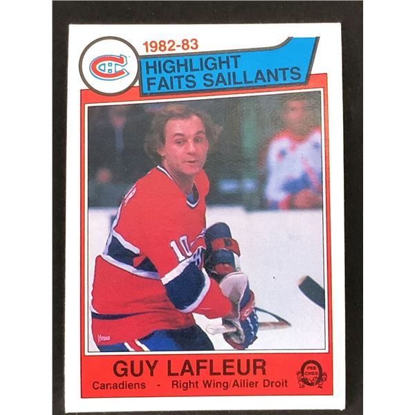 1983-84 O-PEE-CHEE Guy Lafleur HL (HOF)