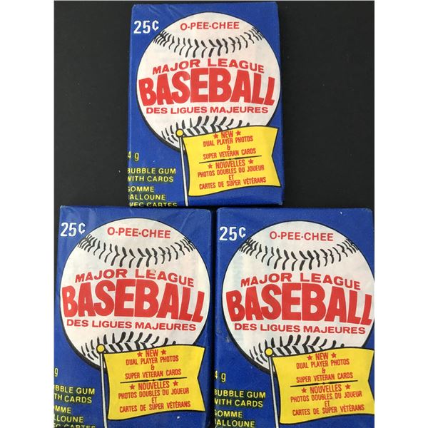 1983 O-PEE-CHEE Baseball wax packs (3 packs)