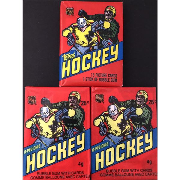 1981-82 O-PEE-CHEE Hockey wax packs (3 packs)