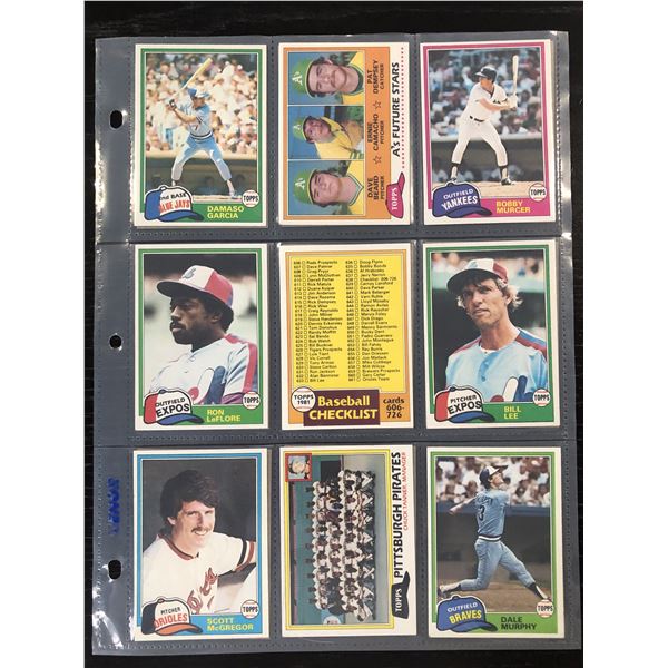 1981 TOPPS Baseball collection - over 200 assorted cards