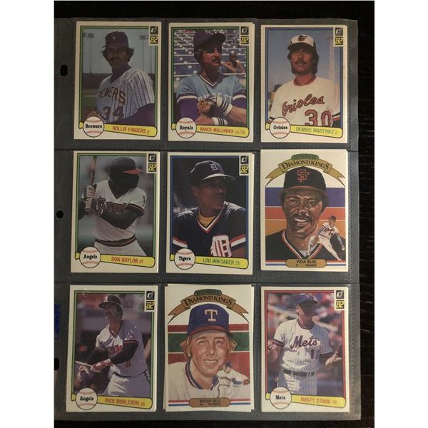 1982 DONRUSS Baseball collection - over 200 assorted cards
