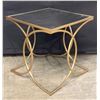 Image 2 : Contemporary square glass top side table (approx. 22" x 22" x 22")