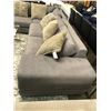 Image 2 : Contemporary left hand facing chase grey sectional (entire unit approx. 117" x 19" x 30")