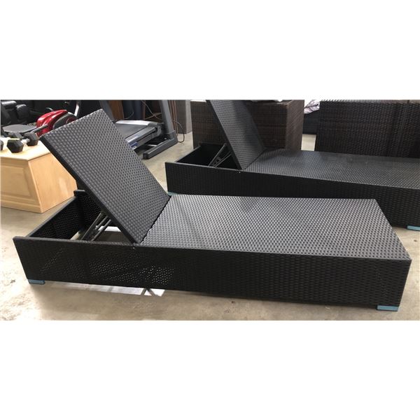 Outdoor patio set lounge without cushions (approx. 78"x 27 1/2"x12" on