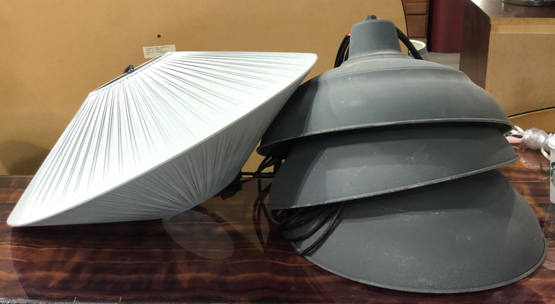 Group of assorted ceiling light fixtures