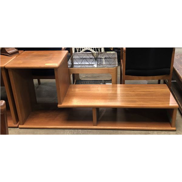 Mid Century Teak TV from estate (approx. 59"x18"x26")