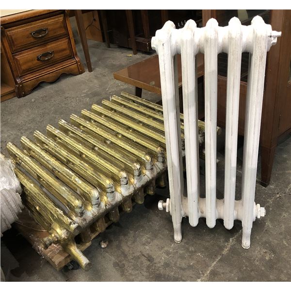 Group of 2 heavy metal hot water radiators