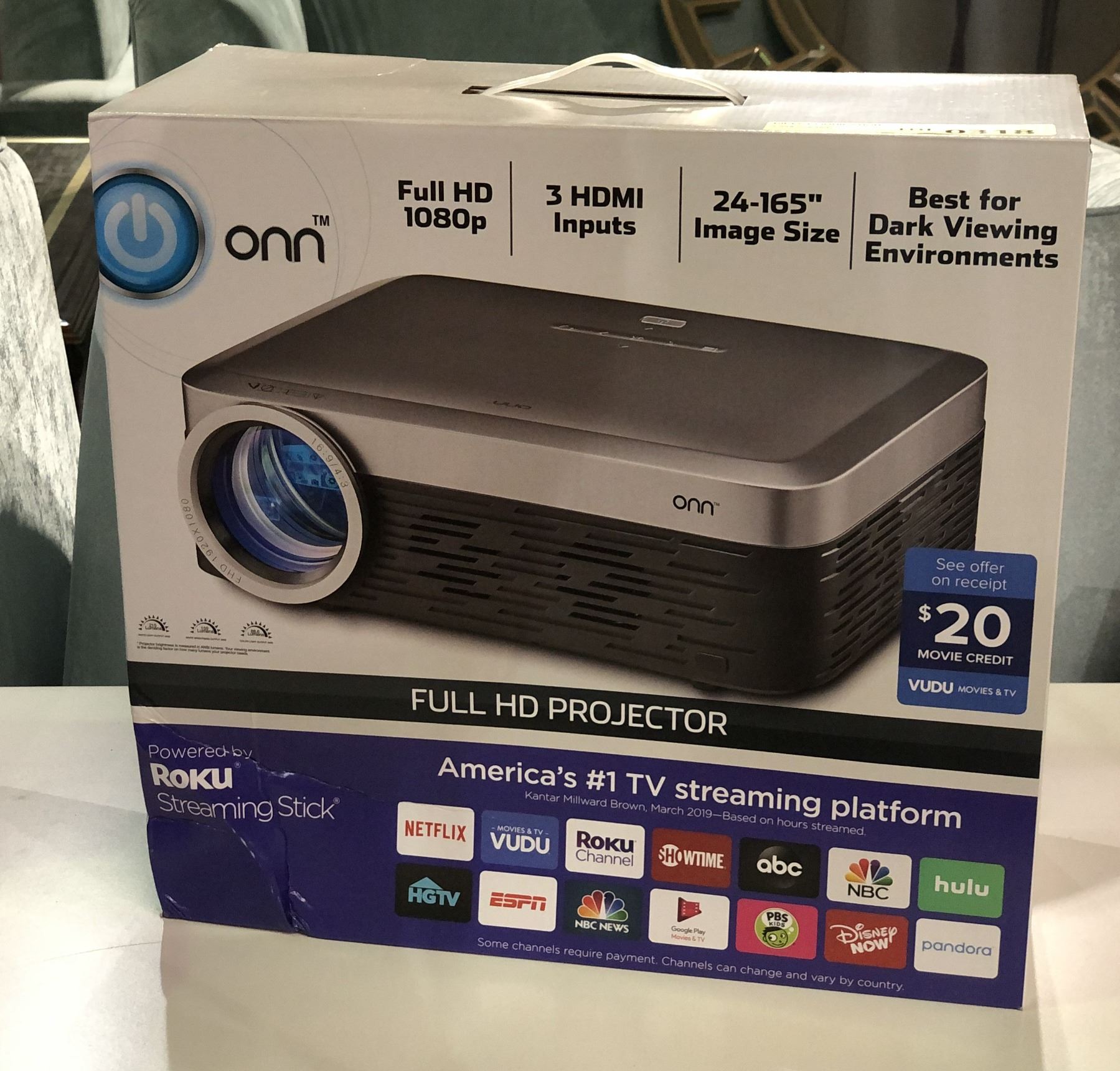 ONN full HD projector (box damaged)