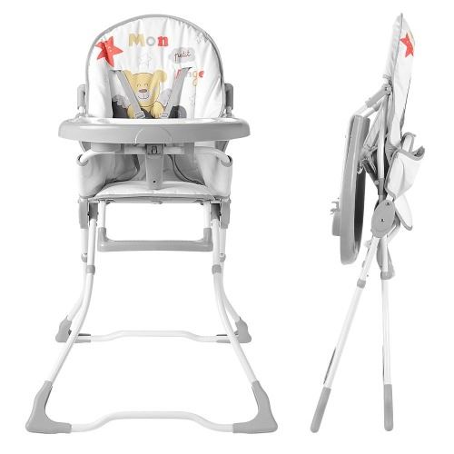 Group of 3 Living Basics grey baby high chairs (store returns)
