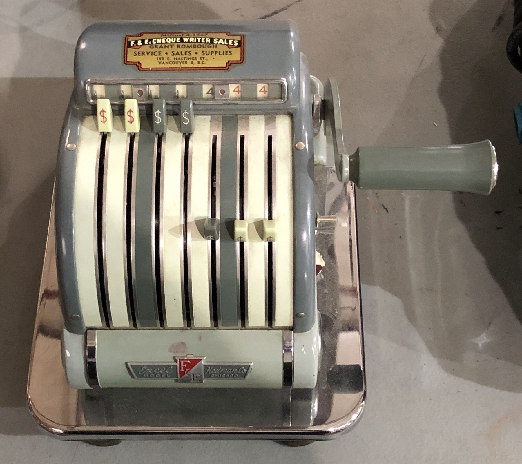 Old Antique Cheque writer