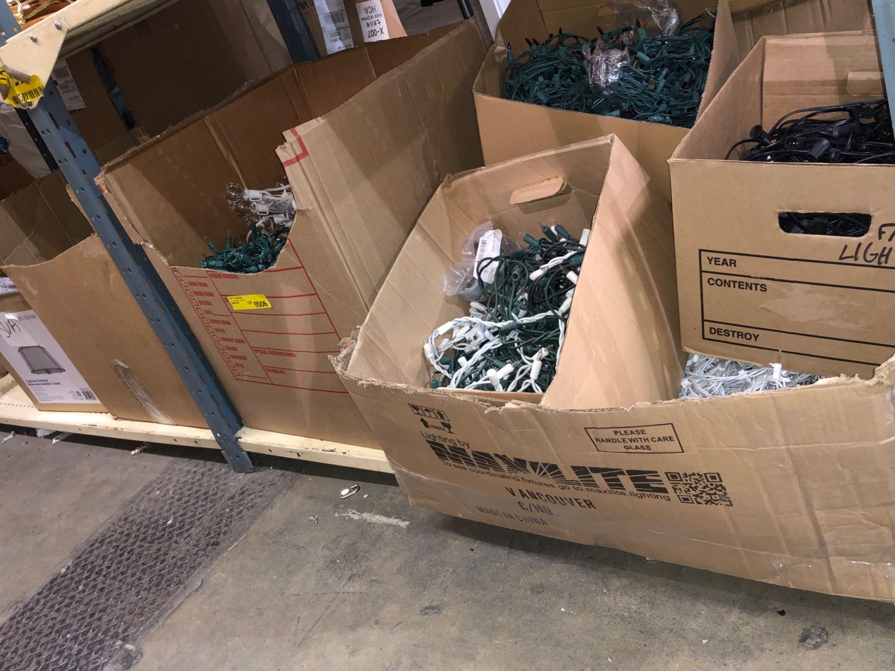 String Light Sales Box Large group of assorted Christmas & string lights (approx. 6 boxes)