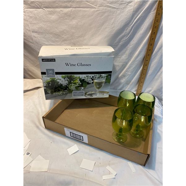 Plastic wine glasses