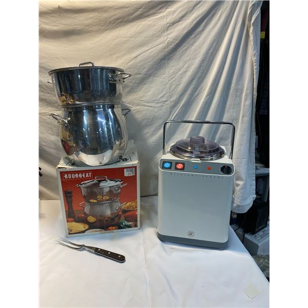 Williams Sonoma ice cream maker and bourgeat